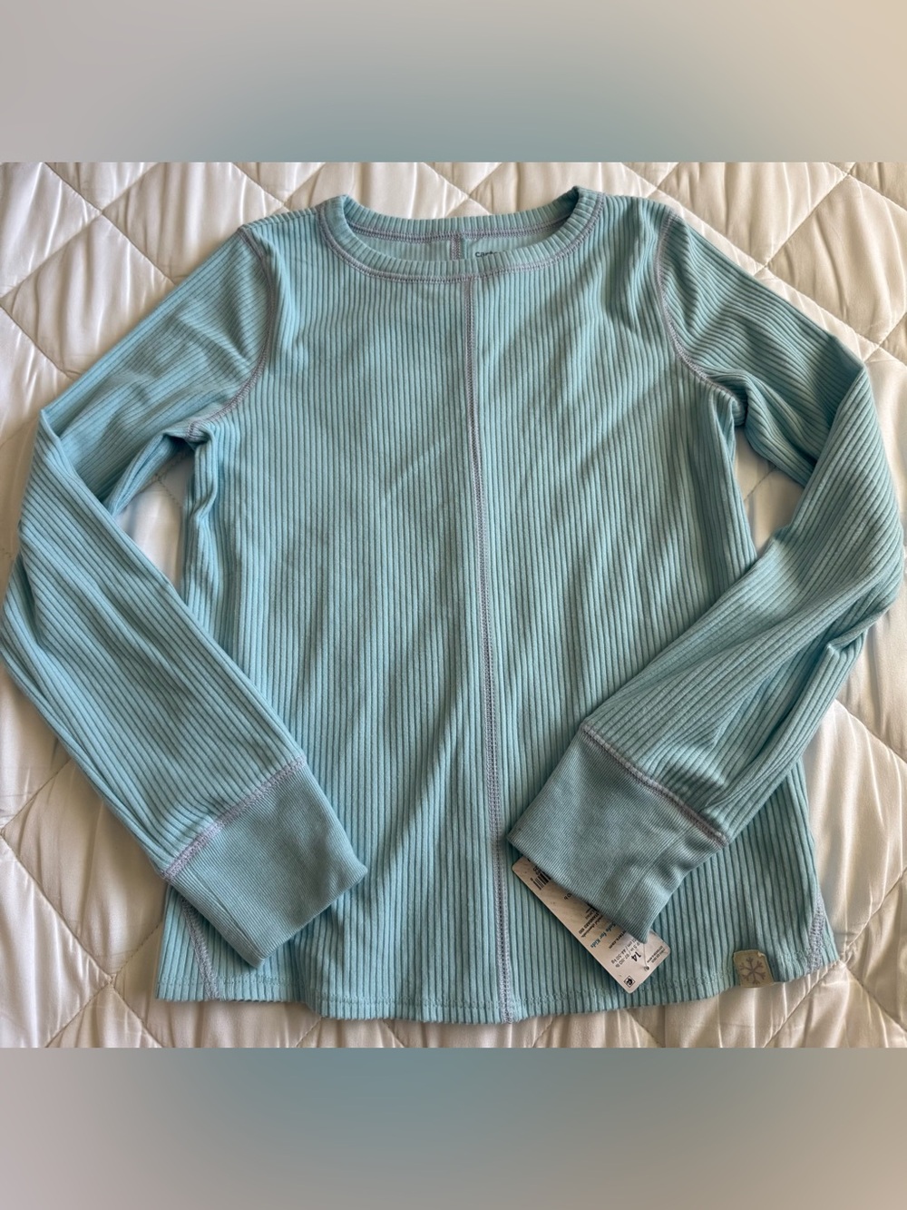 Carter's Mint Ribbed Long Sleeve Top